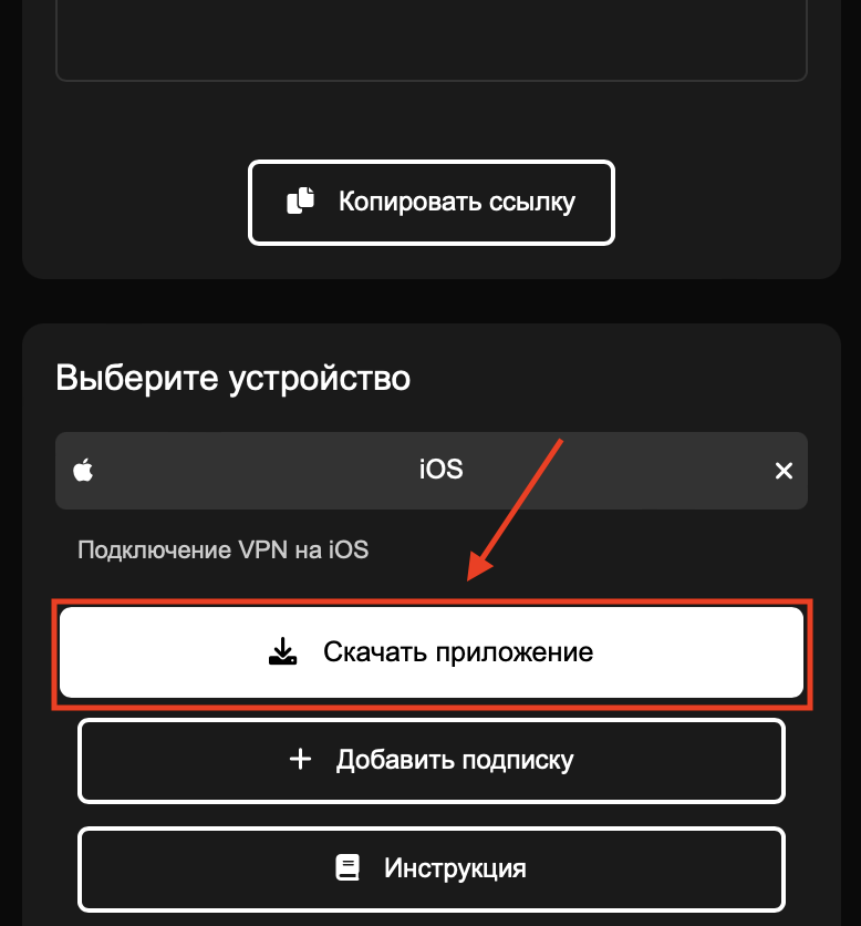 Экран приложения Streisand на iPhone